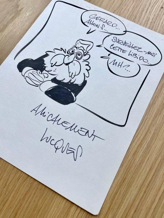 Lucques - Dessin dédicacé à Gérard Méano - (1980s) - 1, Boeken, Stripverhalen