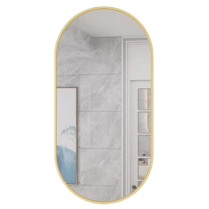 Gouden spiegel ovaal 100x50cm | Tweede kansje, Huis en Inrichting, Woonaccessoires | Spiegels, Ovaal, Nieuw, Minder dan 100 cm
