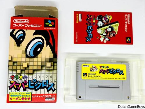Super Famicom - Mario Picross, Games en Spelcomputers, Games | Nintendo Super NES, Gebruikt, Verzenden