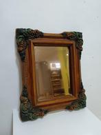 Spiegel - Hout - Spiegel met bloemrijke details, Antiek en Kunst
