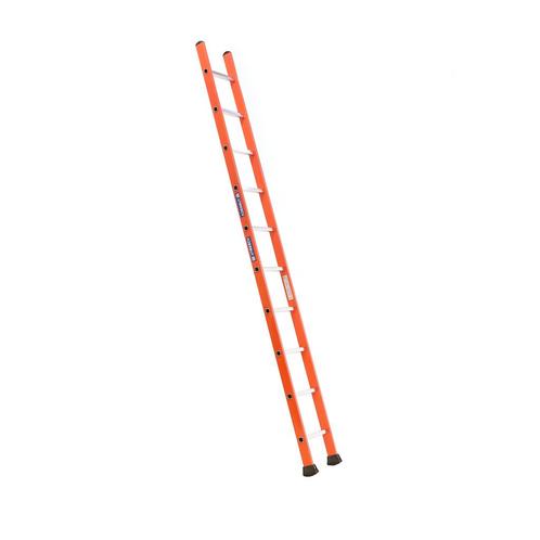 Gebruikte Enkel rechte ladder 10 treden, Doe-het-zelf en Bouw, Ladders en Trappen, Gebruikt, Ophalen of Verzenden