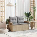 vidaXL Tuin Sofa met kussen Beige 141 x 62 x 69cm poly, Verzenden