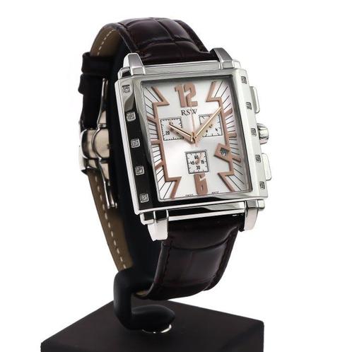 RSW - Swiss Watch - RSW4220-SRL-D-1 - Silver colored crown -, Handtassen en Accessoires, Horloges | Heren