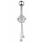 Fako Bijoux® - Navelpiercing - Duo String Strass - Kristal -, Handtassen en Accessoires, Piercings, Verzenden, Nieuw