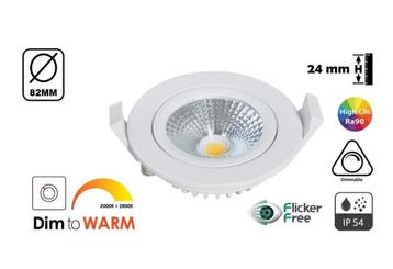 Inbouw LED Spot 5 watt | Dim To Warm | Direct leverbaar, Verzenden, Plafondspot of Wandspot