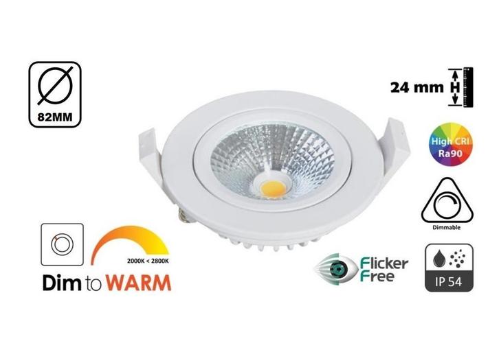 Inbouw LED Spot 5 watt | Dim To Warm | Direct leverbaar, Huis en Inrichting, Lampen | Spots, Led, Inbouw, Nieuw, Metaal of Aluminium