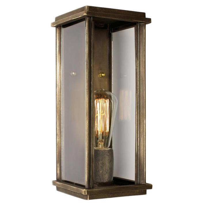 Strak &amp; modern Capital Muurlamp Brons Large, Tuin en Terras, Buitenverlichting, 50 tot 250 watt, Nieuw, Overige materialen