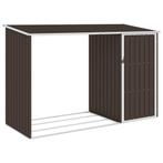 vidaXL Abri à bois de jardin Marron 245x98x159 cm Acier, Jardin & Terrasse, Abris de jardin, Verzenden, Neuf