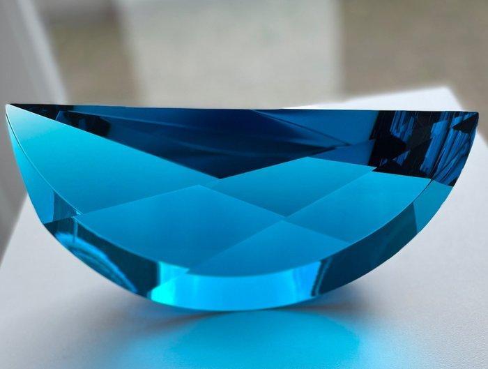Tomas Brzon Unique - sculptuur, “ Blue Lagoon” - 14 cm -, Antiek en Kunst, Antiek | Glaswerk en Kristal