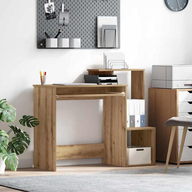 vidaXL Bureau met lade Artisan Eiken 106 x 41 x 88.5 cm, Huis en Inrichting, Bureaus, Nieuw, Verzenden