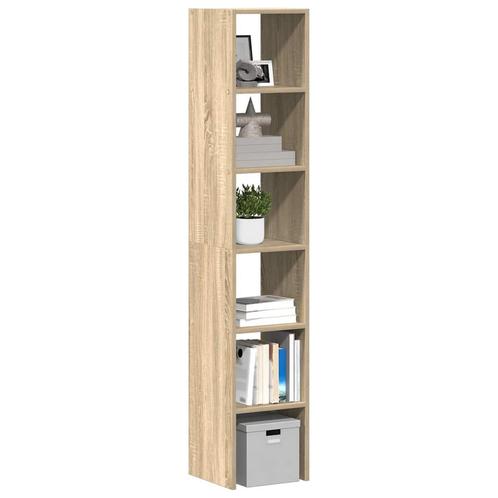 vidaXL Boekenkasten 2 st 30x30x80 cm bewerkt hout sonoma, Huis en Inrichting, Kasten | Overige, Nieuw, Verzenden