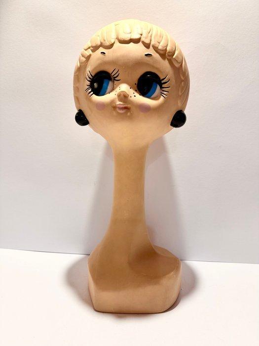 Mannequin - Twiggy mannequinhoofd - Plastic, Antiquités & Art, Art | Objets design