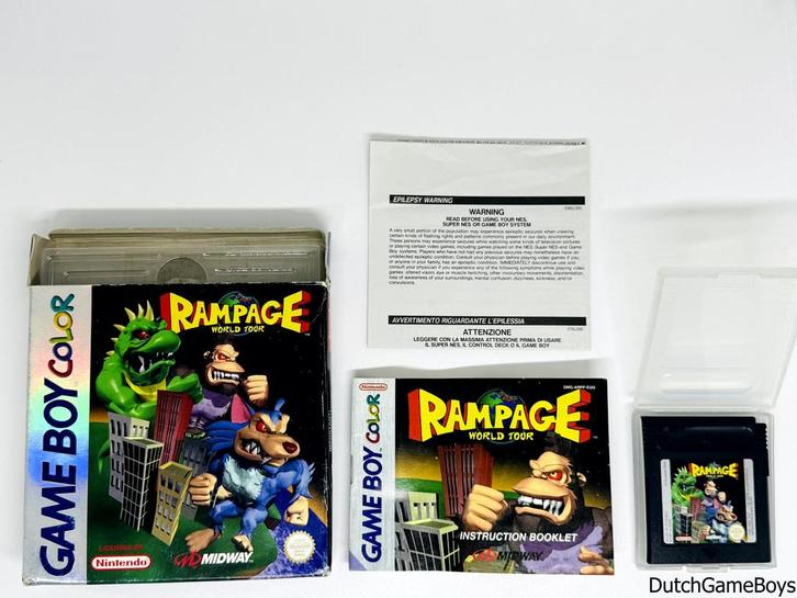 Gameboy Color - Rampage - World Tour - EEU, Games en Spelcomputers, Games | Nintendo Game Boy, Gebruikt, Verzenden