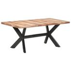 vidaXL Eettafel 180x90x75 cm massief hout met honingkleurige, Huis en Inrichting, Tafels | Eettafels, Verzenden, Nieuw