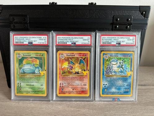 Pokémon - 3 Graded card - Dracaufeu, Florizarre, Tortank, Hobby en Vrije tijd, Verzamelkaartspellen | Pokémon