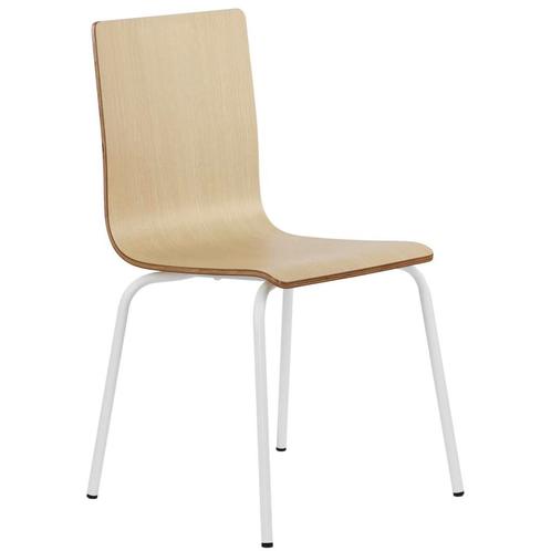 Stoel | DANIS | Houtlook (Naturel) | Witte Poten |, Zakelijke goederen, Horeca | Keukenapparatuur, Nieuw in verpakking, Verzenden