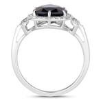 Bague - 14 carats Or blanc - 4.01ct. tw. Saphir - Diamant, Handtassen en Accessoires, Ringen, Nieuw