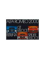 1973 ALFA ROMEO 2000 BERLINA GT VELOCE SPIDER BROCHURE NED.., Ophalen of Verzenden