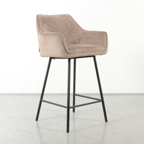 Barkruk Helsinki, taupe, 4 poot onderstel, Huis en Inrichting, Stoelen, Gebruikt, Ophalen of Verzenden