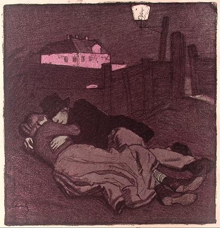 Een knuffel in de nacht (lijst optie, Kunst), Antiek en Kunst, Kunst | Overige Kunst, Verzenden