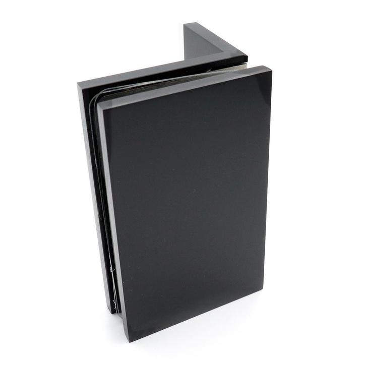 Glasklem Porto Premium glas/wand 90° - Zwart, Doe-het-zelf en Bouw, Hang- en Sluitwerk, Nieuw, Verzenden