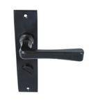 Deurklink Mitchell ijzer zwart op Kortschild WC63/8, Nieuw, Overige materialen, Klink of Kruk