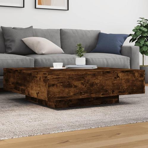 vidaXL Salontafel 100x100x31 cm bewerkt hout gerookt, Huis en Inrichting, Tafels | Salontafels, Nieuw, Verzenden