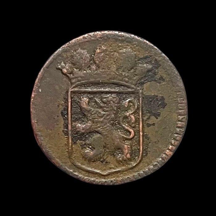 Nederlands-Indië, Holland. VOC Duit 1734 over 1730, Postzegels en Munten, Munten | Nederland