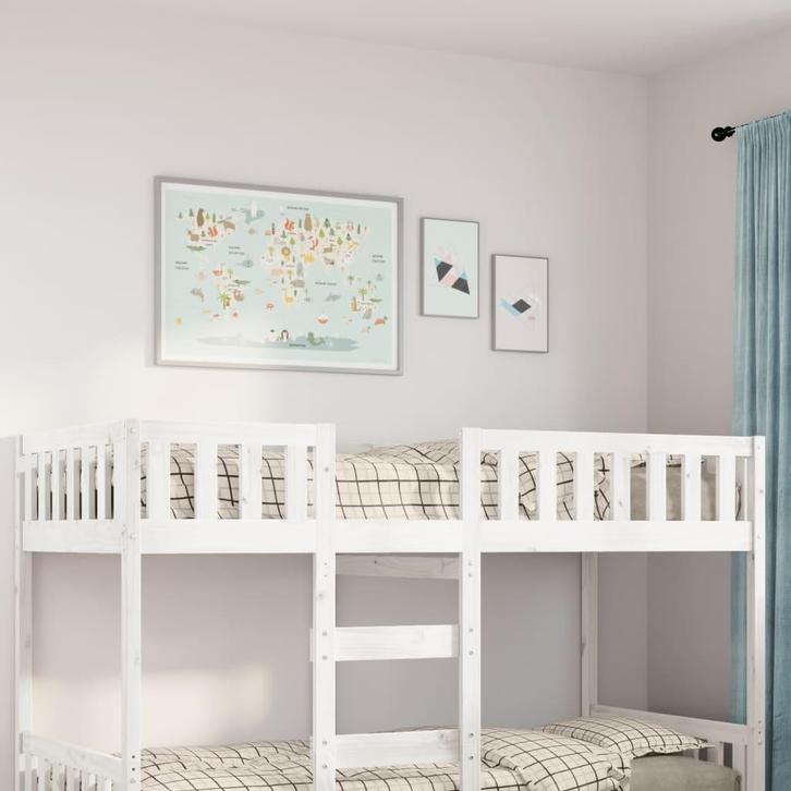 vidaXL Kinderbed zonder matras massief grenenhout wit 90x200, Huis en Inrichting, Slaapkamer | Bedden, Nieuw, Verzenden