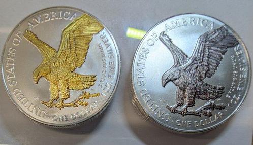 États-Unis. 1 Dollar 2025 Silver Eagle - Bitcoin - Bull, Postzegels en Munten, Munten | Europa | Niet-Euromunten