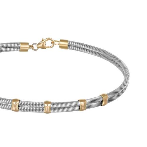 Armband - 18 karaat Geel goud, Staal, Handtassen en Accessoires, Armbanden