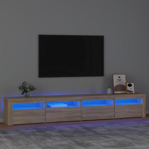vidaXL Tv-meubel met LED-verlichting 240x35x40 cm sonoma, Huis en Inrichting, Kasten |Televisiemeubels, Nieuw, Verzenden
