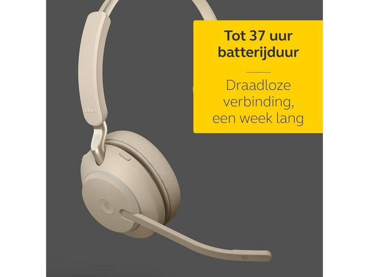 Jabra Evolve2 65 UC Stereo - Bluetooth Headset - op oor -, Huis en Inrichting, Woonaccessoires | Overige, Zo goed als nieuw, Verzenden