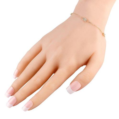Armband - 14 karaat Geel goud - 0.20ct. tw. Diamant, Handtassen en Accessoires, Armbanden