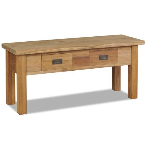 vidaXL Halbankjeje massief teakhout 90x30x40 cm, Huis en Inrichting, Overige Huis en Inrichting, Nieuw, Verzenden