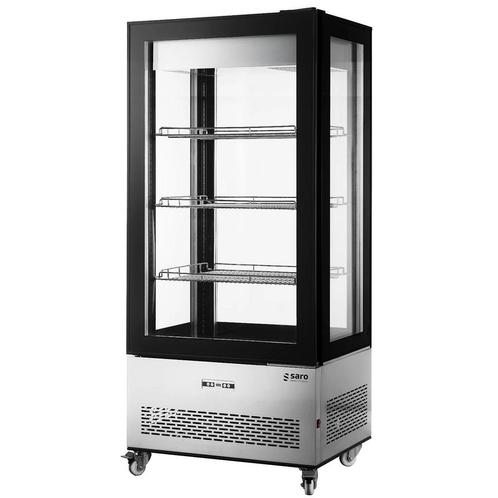 Koelvitrine | LUCIA | 550L | Zwart/RVS | +2°C/+12°C |, Zakelijke goederen, Horeca | Keukenapparatuur, Nieuw in verpakking, Verzenden