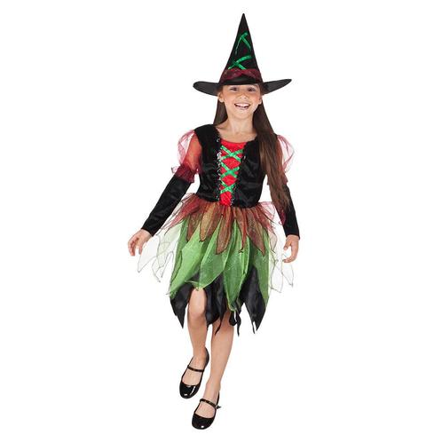 Halloween Heks Kostuum Groen 10/12 jaar, Enfants & Bébés, Costumes de carnaval & Déguisements, Envoi