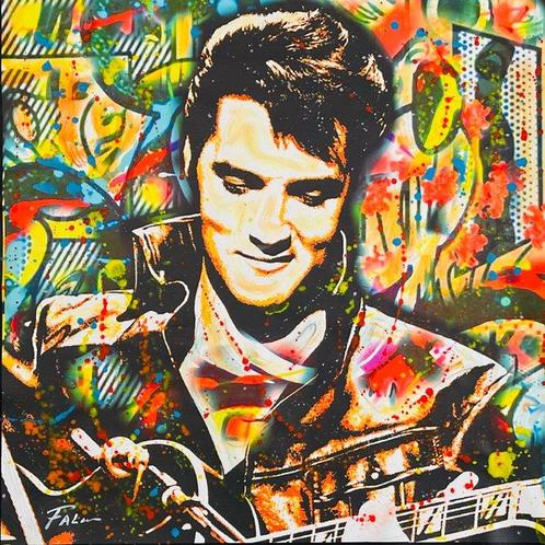 Joaquim Falco (1958) - Elvis Presley on Lichtenstein, Antiquités & Art, Art | Peinture | Moderne