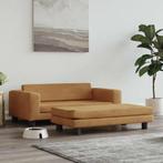 vidaXL Hondenmand met verlengstuk 100x50x30 cm fluweel bruin, Dieren en Toebehoren, Honden-accessoires, Verzenden, Nieuw