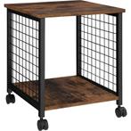tectake Bijzettafel Gary 40x40x48cm - Industrieel hout donke, Verzenden, Nieuw