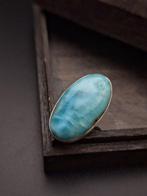 Anneau en argent 925 avec Larimar de qualité supérieure,