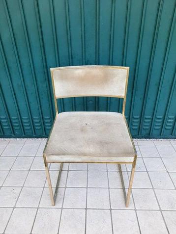 Willy Rizzo - Chaise - S.Q./IN - Laiton doré - Chaise en