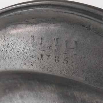 HJH - Plat - Étain - Plat en étain 1785