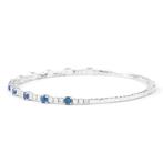 Armband - 14 karaat Witgoud - 1.97ct. tw. Saffier - Diamant, Handtassen en Accessoires, Nieuw