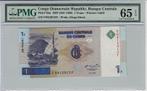 Congo P 85a 1 Franc 1997 Pmg 65 Epq