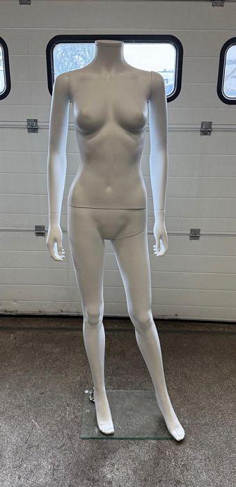 Paspop, Etalagepop Vrouw, B48 x D28 x H160cm, wit, Articles professionnels, Aménagement de Bureau & Magasin | Commerce & Inventaire