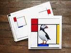 Jos Verheugen - Free after Mondrian, with Puffin (M1072), Antiek en Kunst, Kunst | Schilderijen | Modern