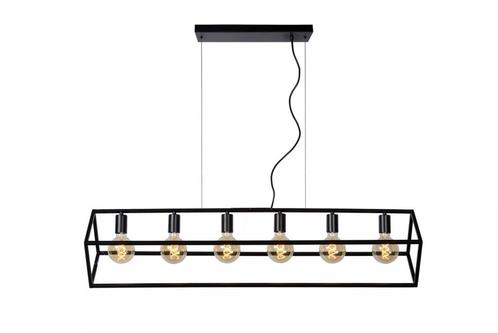 Hanglamp Lucide FABIAN -  - 6xE27 - Zwart -, Maison & Meubles, Lampes | Suspensions, Envoi