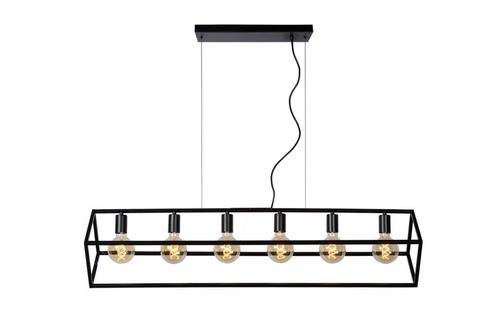 Hanglamp Lucide FABIAN -  - 6xE27 - Zwart -, Huis en Inrichting, Lampen | Hanglampen, Nieuw, Verzenden