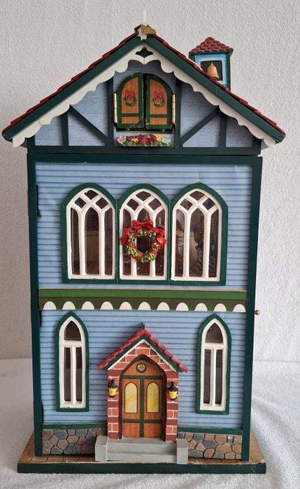 geen merk - Poppenhuis Kersthuisje met muziek en verlichting, Diversen, Kerst